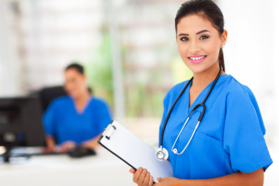 nurse holding a folder